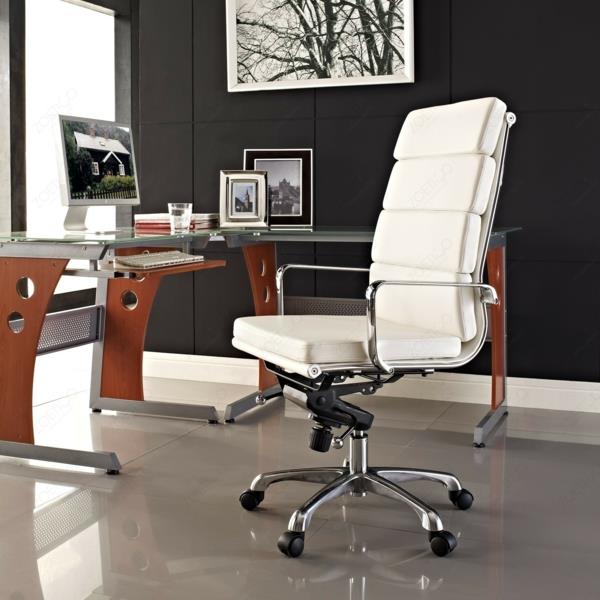 chaise de bureau style bauhaus blanc eames