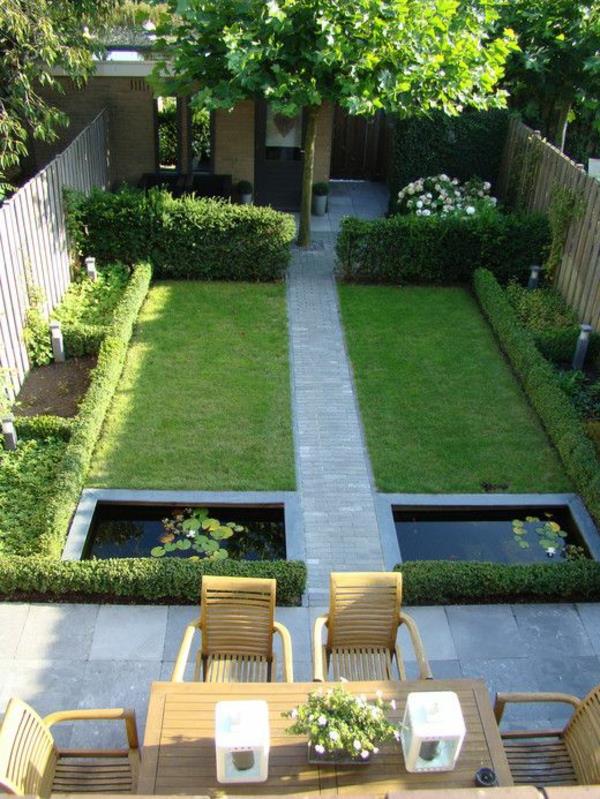 przykłady nowoczesnego projektowania ogrodu symetryczne
