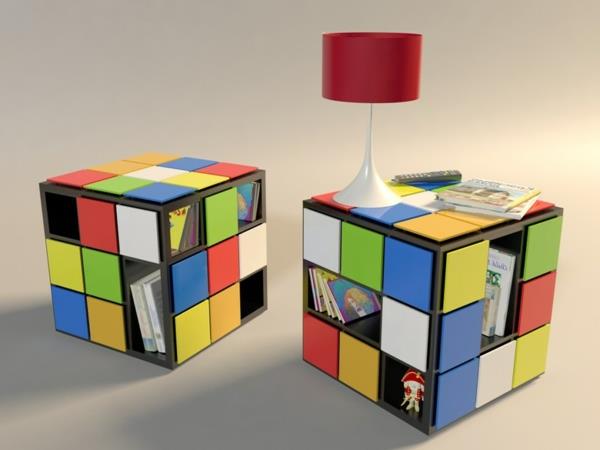 tables d'appoint magic cube rubik