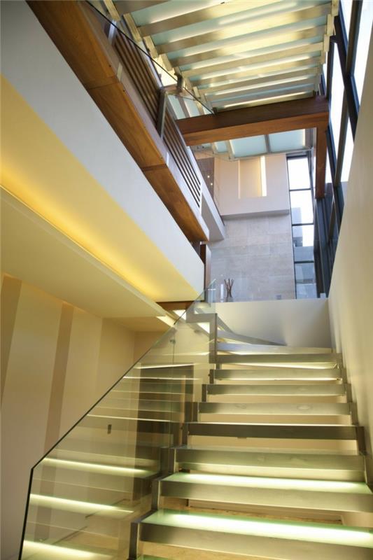 éclairage escalier garde-corps en verre belles idées de vie