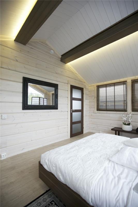 idées d'éclairage éclairage de plafond plafonds poutres plancher en bois panneaux muraux bois