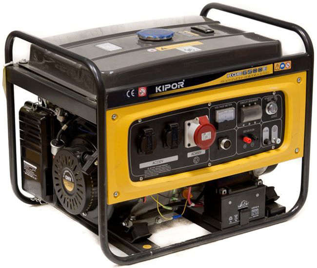 Model KGE6500E KIPOR. Jmenovitý výkon 5 kW, maximální výkon 5,5 kW