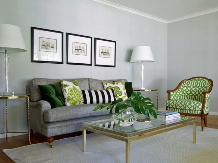 wygodny fotel kolorowy design zielone elementy akcenty retro