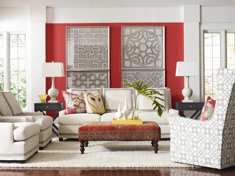 meilleure peinture murale rouge blanc belles idées de peinture murale accents orientaux