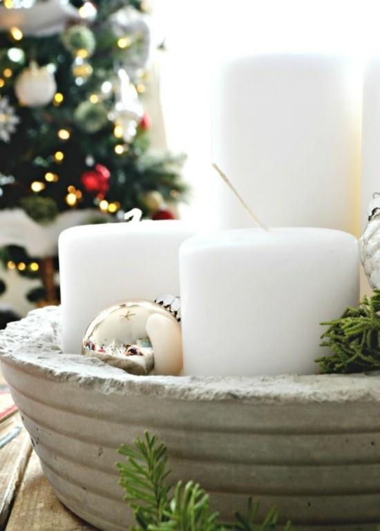 betonowa dekoracja świąteczna rękodzieło miska na świecę zrób sobie