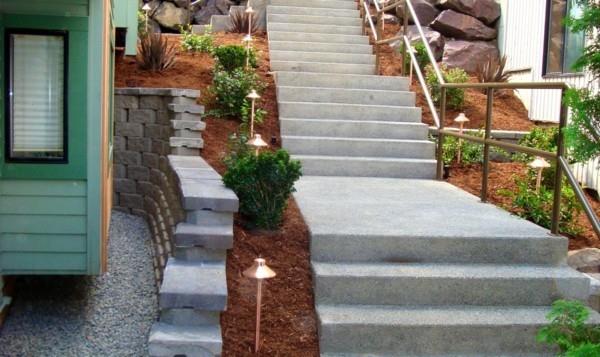 blocs de béton pour les escaliers de jardin