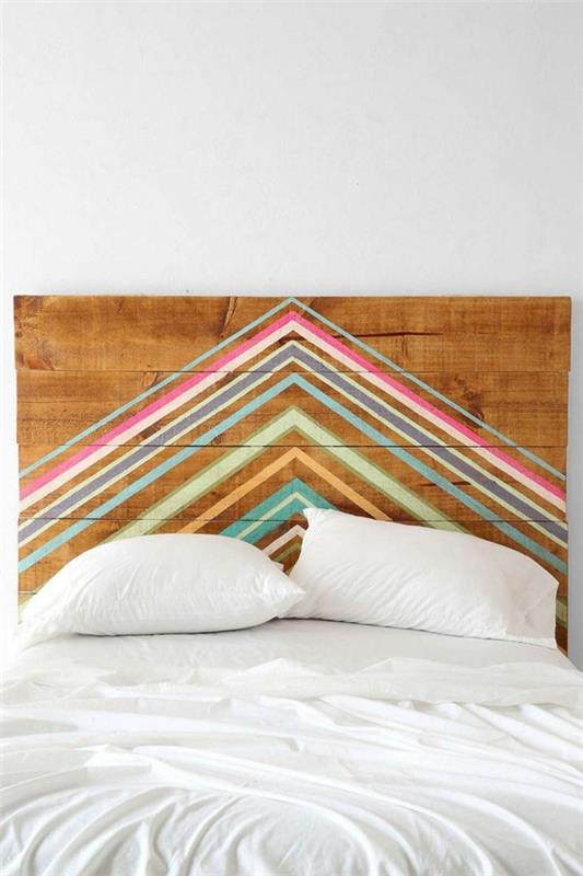 Zrób sam zagłówek łóżka, pomaluj drewniany zagłówek łóżka