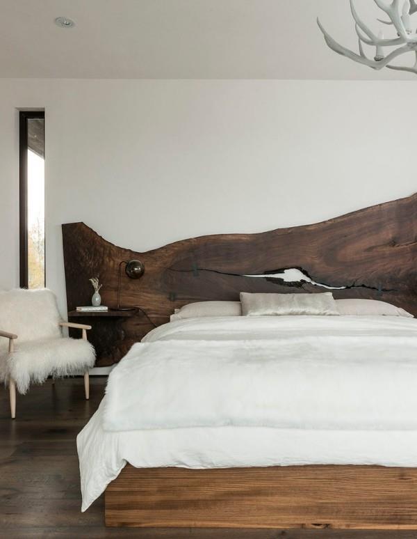 zagłówek łóżka w stylu rustykalnym rustykalny żyrandol lekkie ściany