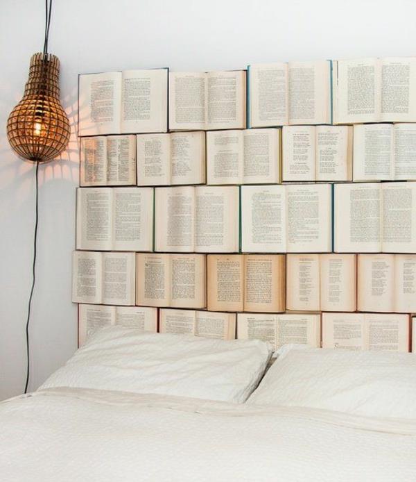 tête de lit faire des idées de tête de lit bricolage à partir de livres