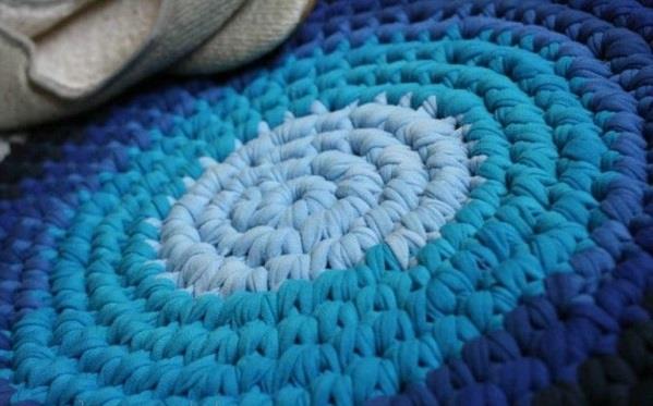 niebieskie okrągłe dywaniki diy maty eleganckie