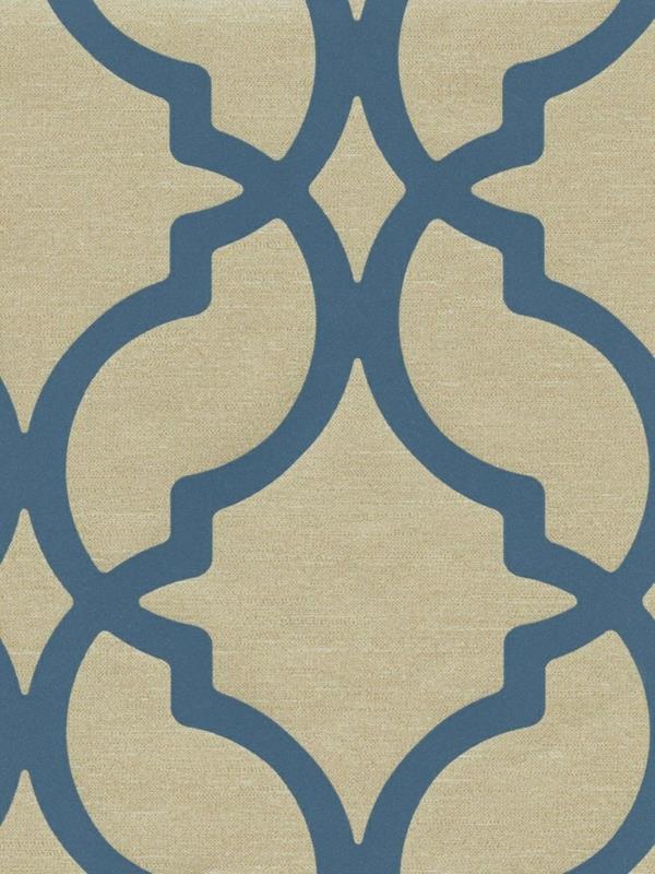 papier peint bleu dans le motif de papier peint de salle de bain motif géométrique coloré