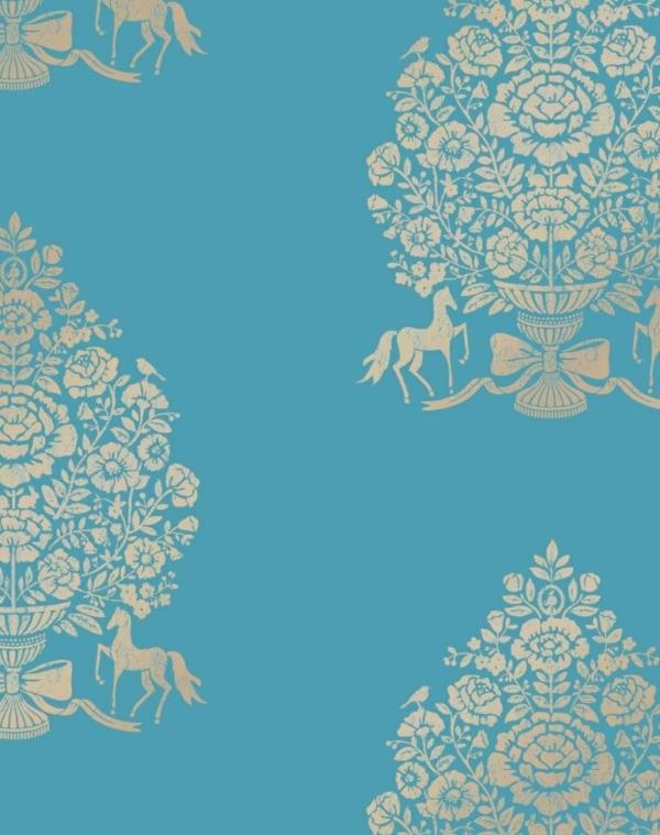 papiers peints bleus motif de papier peint éléments floraux motif floral