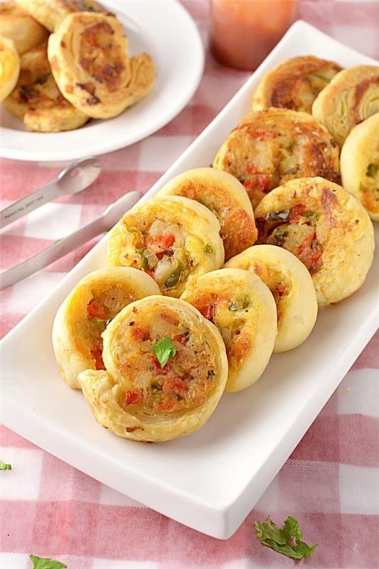 Rouleaux de pâte feuilletée Recettes de finger food vegan