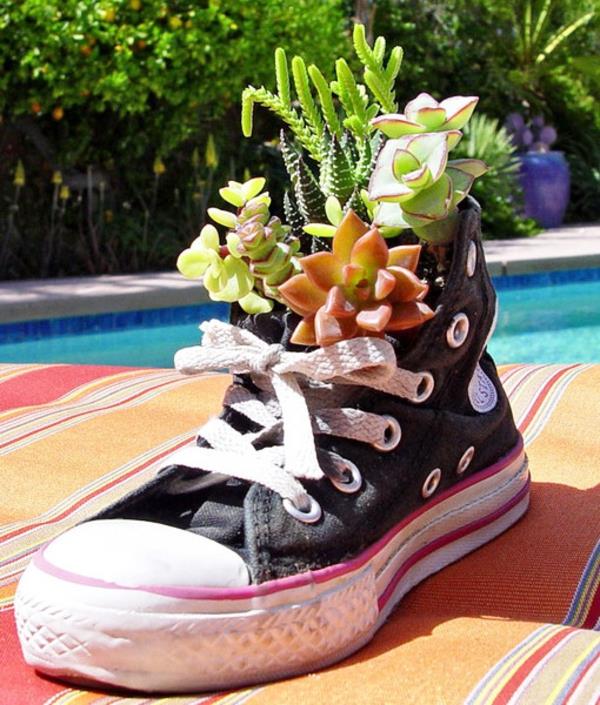 Créer un parterre de fleurs dans des idées de jardin de chaussures de sport