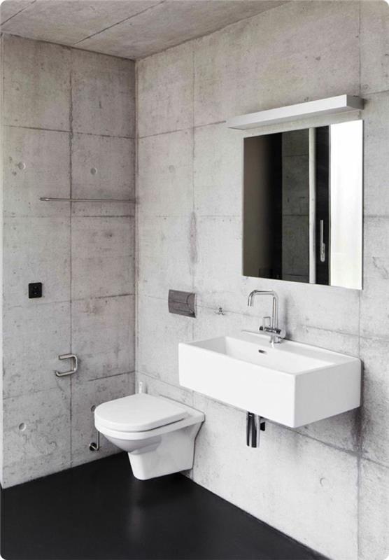 revêtement de sol design salle de bain revêtement de sol noir design mur aspect béton