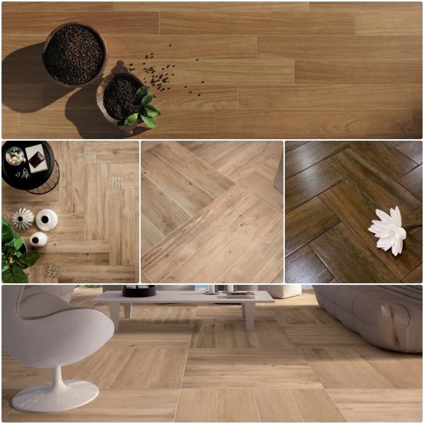 płytki podłogowe w drewnie wyglądają pomysły na podłogi naturalne materiały