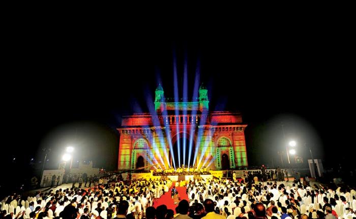 bombay inde mumbai gate festivals de lumière