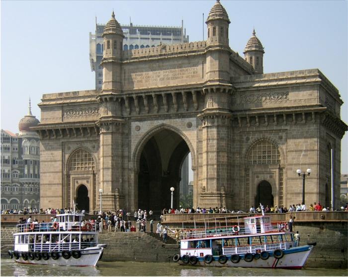 bombay inde mumbay gate coloniale architecture