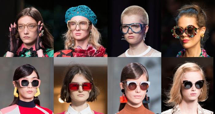 lunettes à la mode tendances actuelles milano fashion week