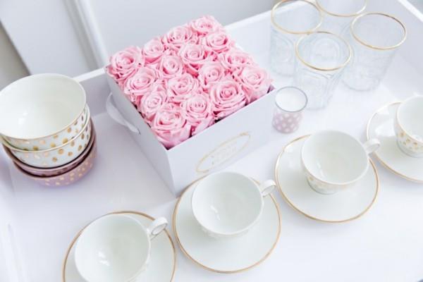 brunch tea party roses préserver décoration de table