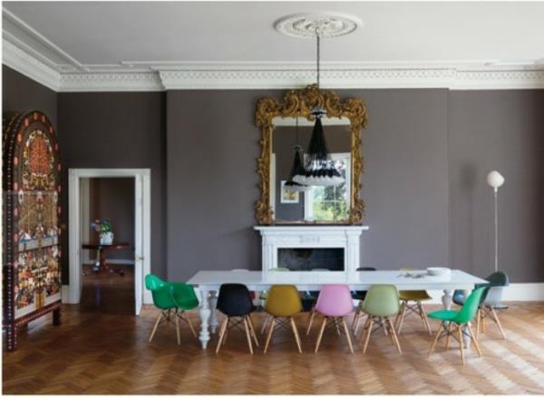 chaises colorées verre acrylique idée design décoration électrique