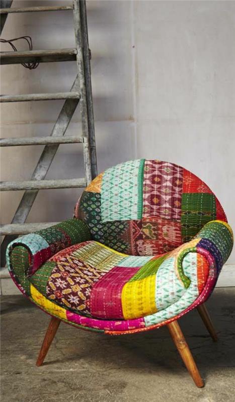 kolorowy fotel sari fotel piękne pomysły na życie