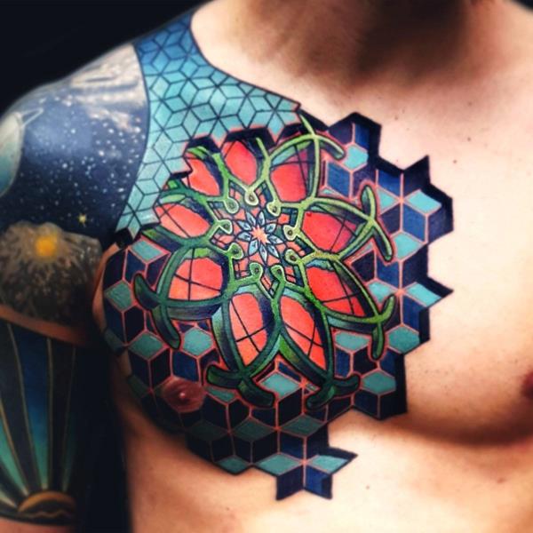 kolorowe tatuaże 3d tatuaż na ramię dla mężczyzn!