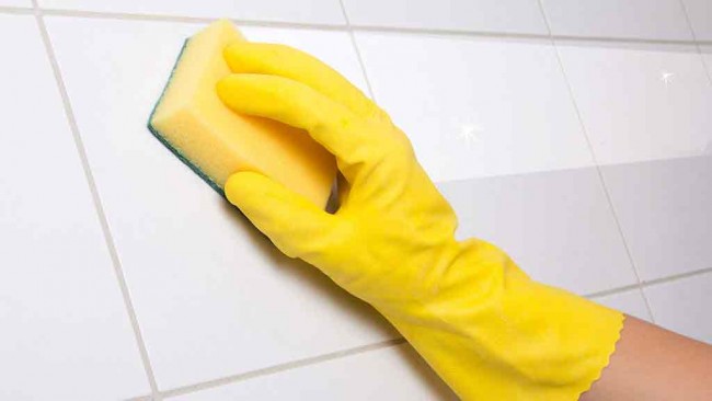 Jak odstranit plíseň na stěnách v bytě. Časté mytí stěn v koupelně a kuchyni je dobrým způsobem, jak zabránit vzniku plísní, protože na stěnách se časem hromadí plak, který není očím zcela viditelný - příznivé prostředí pro plísně