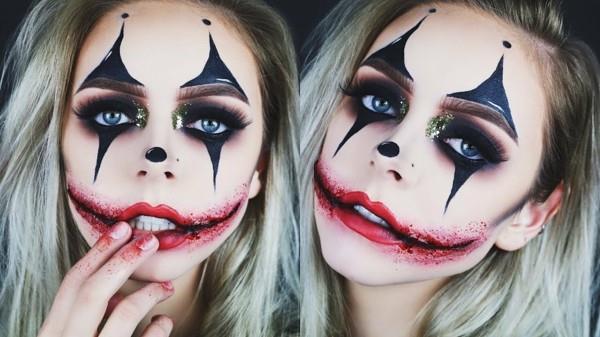 clown make up halloween twarze pomysły