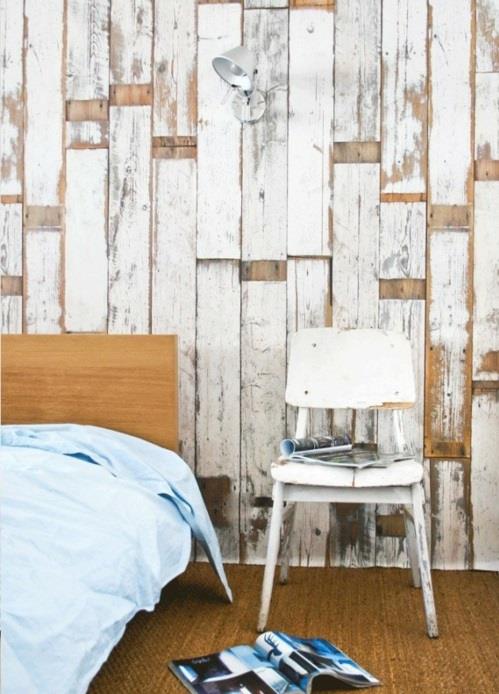 cool grunge designs d'intérieur chambre chaise blanc panneaux usés