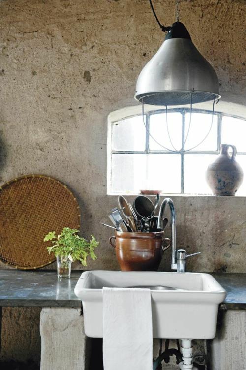 cool grunge designs d'intérieur vintage style rustique évier cuisine