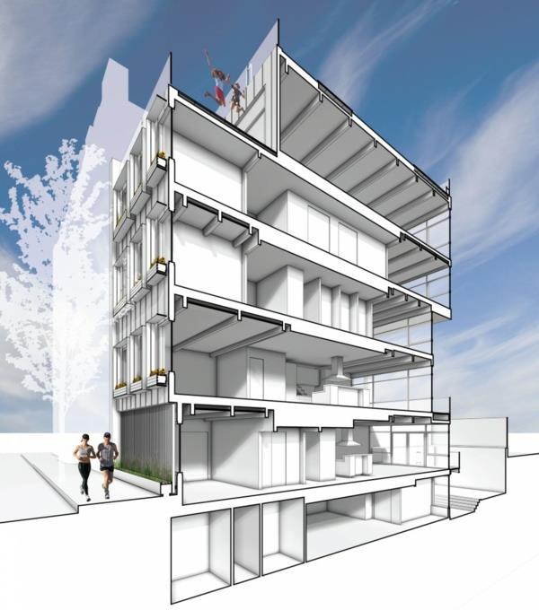 Projekt nowoczesnej zabudowy apartamentowej