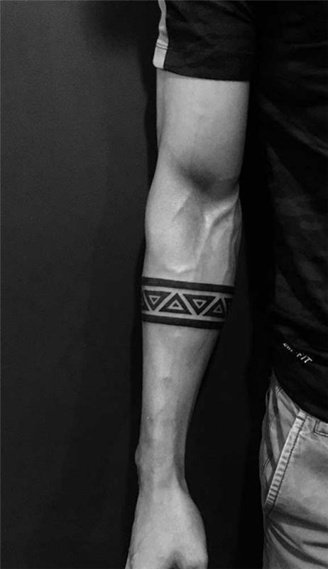 cool bracelet tatouage motif géométrique