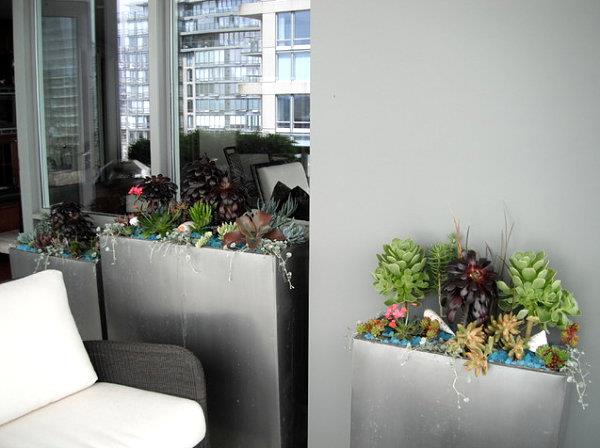 idées de décoration de balcon cool pots de fleurs