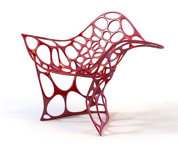 fajne meble ogrodowe projektuje czerwone krzesło batoidea