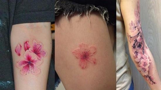 idées de tatouage de fleurs de cerisier cool