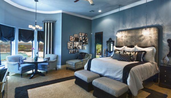 fajna paleta kolorów sypialni niebieski tradycyjny schemat