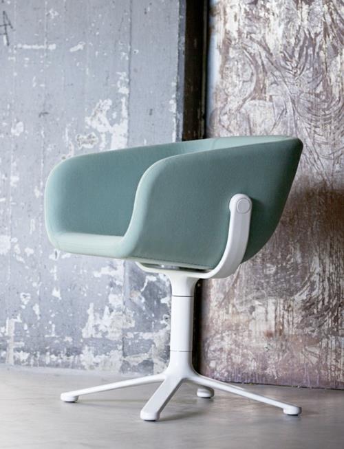 chaise de bureau cool design autoportant bleu clair