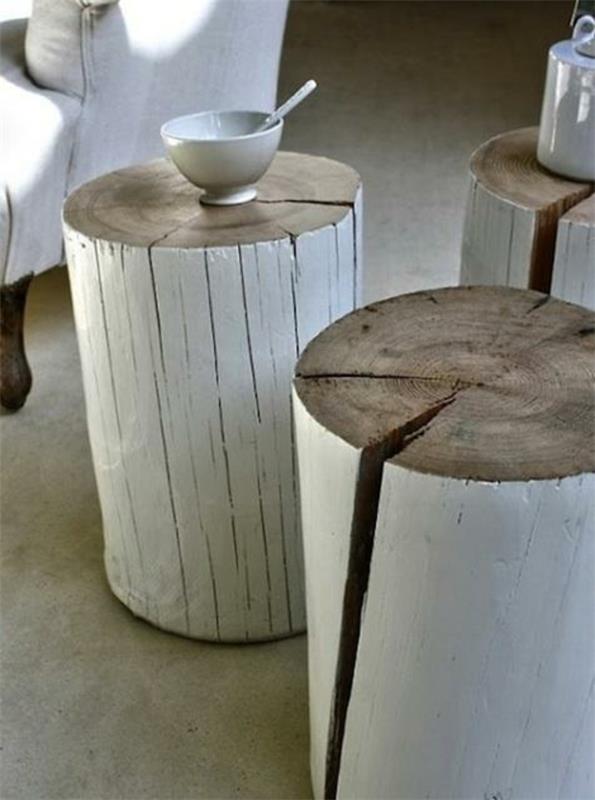 Fabriquez votre propre table basse en blocs de bois peints