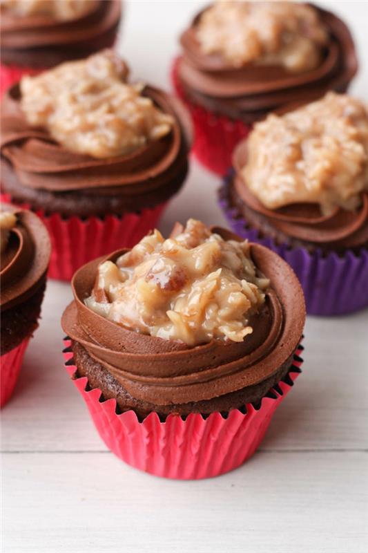 Cuisson de cupcakes cupcakes geman fourrage au chocolat