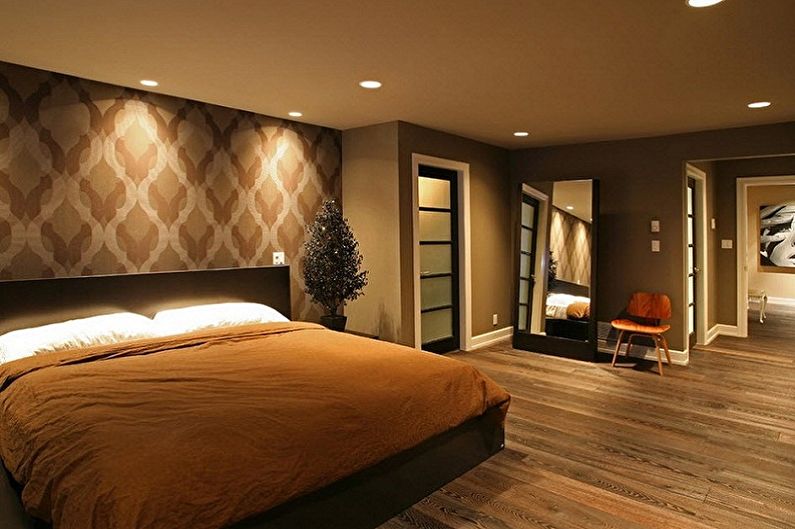 ورق حائط لغرف النوم باللون البني - لون ورق جدران غرفة النوم