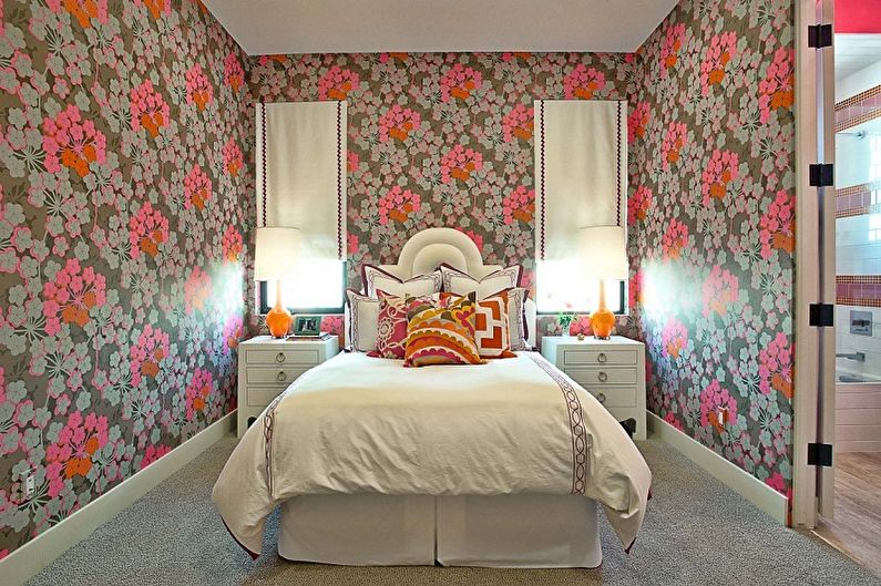 Barva tapety pro ložnici - fotografie a nápady