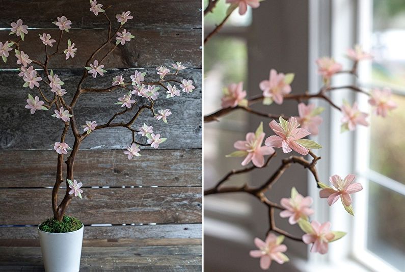 DIY Papierblumen - Sakura Zweig
