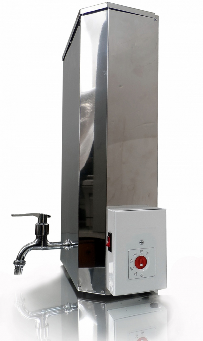 Селска мивка с отопление на вода: електрически бойлер за летни вили с контрол на температурата