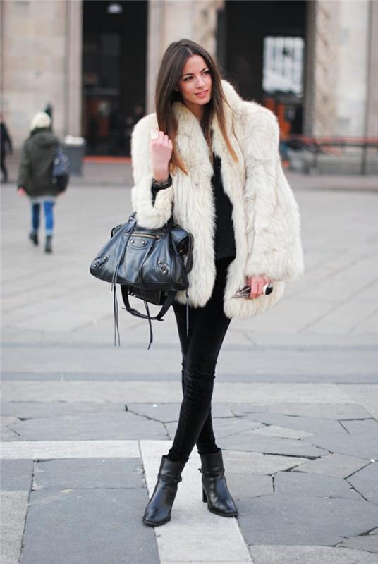 manteau de fourrure dames automne hiver