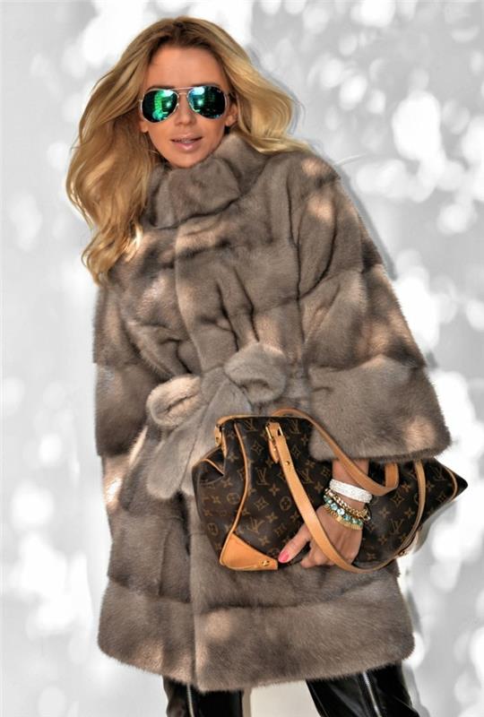 dames manteau de fourrure mode hiver