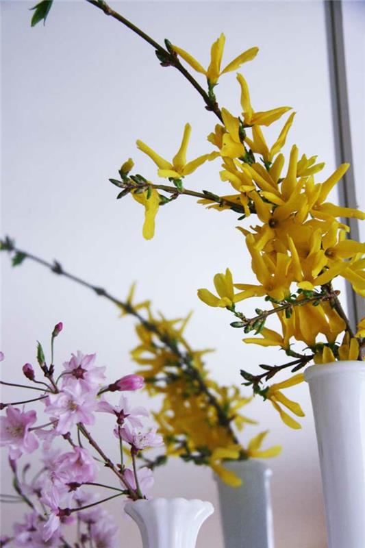 deco pomysły wiosenne wiosenne kwiaty kolorowe dekoracje stołu