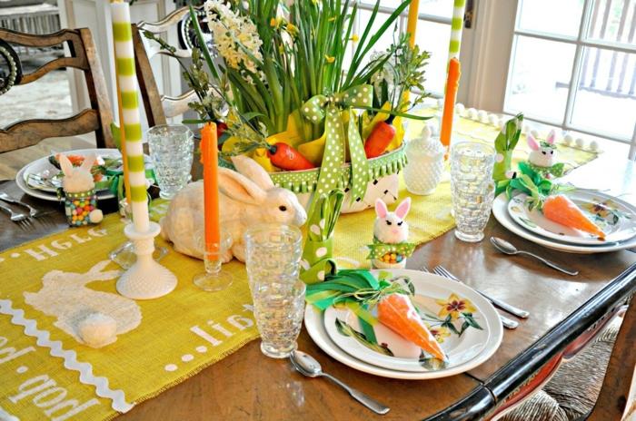 pomysły dekoracyjne wiosenne pomysły na dekoracje wielkanocne do dekoracji stołu w kolorze