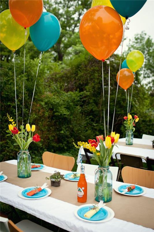 pomysły na dekoracje balony na przyjęcie ogrodowe pomysły na dekorację stołu