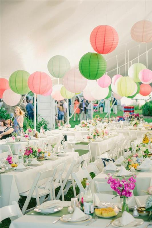 deco pomysły garden party pomysły na ogród latarnie kolorowe